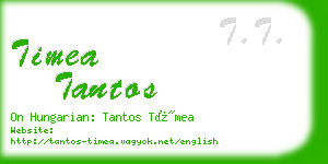 timea tantos business card